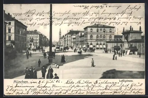 AK München, Ludwigstrasse