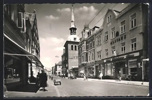 AK Oldenburg i. O., Langenstrasse mit Lappanturm