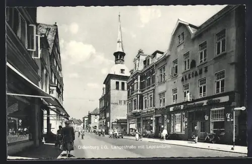 AK Oldenburg i. O., Langenstrasse mit Lappanturm