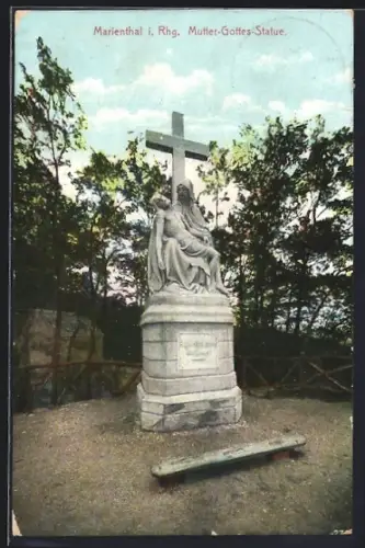 AK Marienthal / Rheingau, Mutter-Gottes-Statue