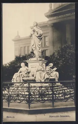 AK Berlin, Schiller-Denkmal, Gendarmenmarkt