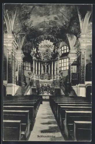 AK Rastatt, Schlosskirche, Innenansicht