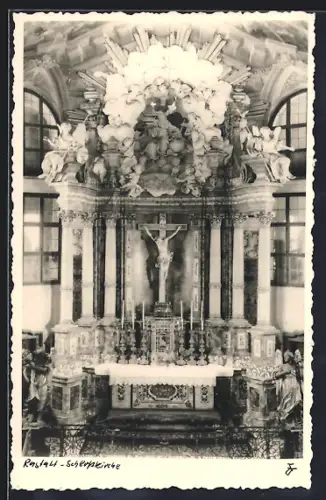 AK Rastatt, Schlosskirche, Innenansicht