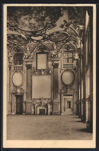 AK Rastatt, Rastatter Schloss, Ahnensaal, Innenansicht