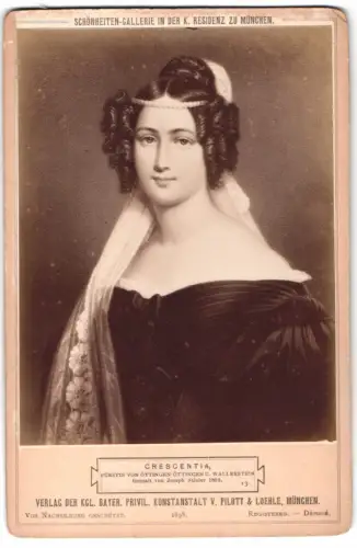 Fotografie V. Piloty & Loehle, München, Crescentia Fürstin von Öttingen-Öttingen u. Wallerstein, Schönheiten-Galerie