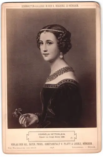 Fotografie V. Piloty & Loehle, München, Cornelia Vetterlein, nach Joseph Stieler, in der Schönheiten-Galerie München