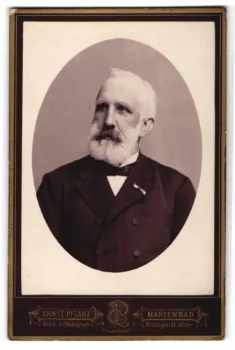 Fotografie Ernst Pflanz, Marienbad, Dr. Adolf Ott, Geheimrat des Deutschen Zentralkomitee für ärztliche Studienreisen