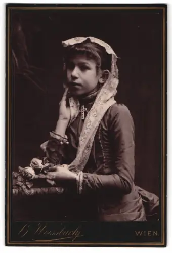 Fotografie H. Weissbach, Wien, Opernsängerin Marie Haupt in jungen Jahren