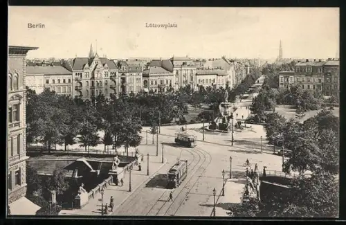AK Berlin-Tiergarten, Strassenbahn am Lützowplatz