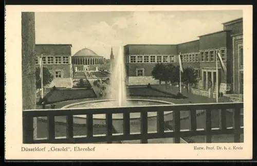 AK Düsseldorf, Grosse Ausstellung Düsseldorf 1926, Gesolei, Ehrenhof