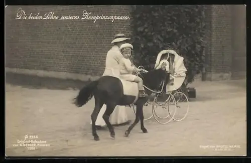 AK Die beiden Söhne des Kronprinzenpaares Wilhelm von Preussen