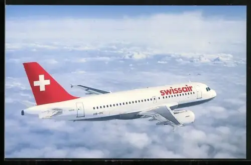 AK Swissair Airbus A319 über den Wolken
