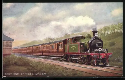 Künstler-AK Southend Express, L.T & S. R., englische Eisenbahn