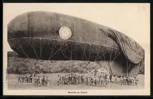 AK Saucisse au départ, Start eines Militär-Ballons