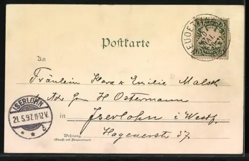 Lithographie Inneres vom Münchner Hofbräuhaus