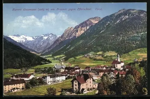 AK Gossensass am Brenner, Totalansicht gegen Pflerschtal