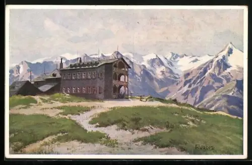 Künstler-AK Zell am See, Alpenhotel Schmittenhöhe