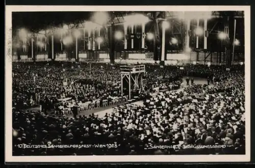 AK Wien, 10. Deutsches Sängerbundesfest 1928, Sängerhalle