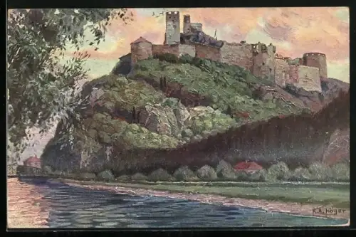 Künstler-AK Rudolf Alfred Höger: Heberetsch, Schloss Sigmundskron