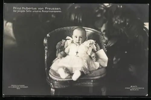 AK Prinz Hubertus von Preussen im Kindesalter