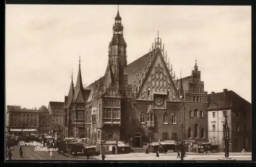 AK Breslau, Ansicht vom Rathaus