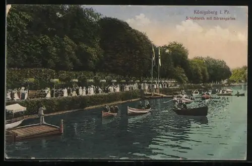 AK Königsberg, Schlossteich mit Börsengarten