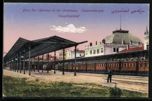 AK Constantinople, Hauptbahnhof, Gare des Chemins de fer Orientaux