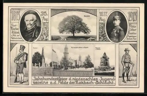 AK Liegnitz, Jahrhundertfeier Katzbachschlacht der niederschles. Jugendvereine 1913, Prinz Oskar