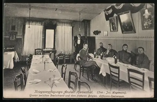 AK Herbesthal, Kriegsverpflegungs-Anstalt, Offiziers Speiseraum