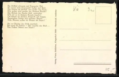 AK Zehn Jahr Feier der Volksabstimmung Kärnten 1920 /1930