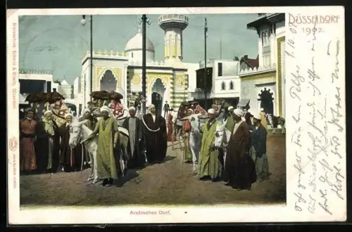 AK Düsseldorf, Gewerbe- und Industrie-Ausstellung 1902 - Arabisches Dorf