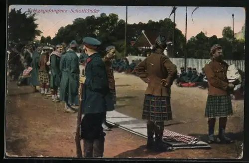 AK Kriegsgefangene schottische Soldaten