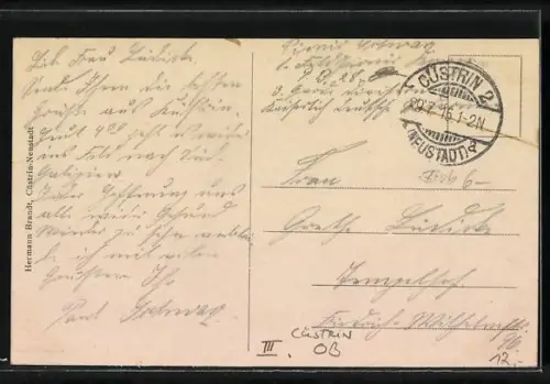 AK Cuestrin / Kostrzyn, 2. Brandenb. Pionier-Bataillon No.28