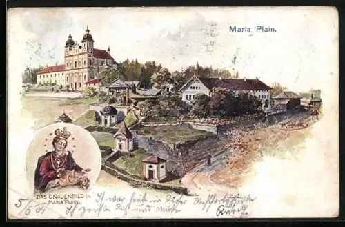 Künstler-AK F. Kulstrunk: Maria Plain, Das Gnadenbild
