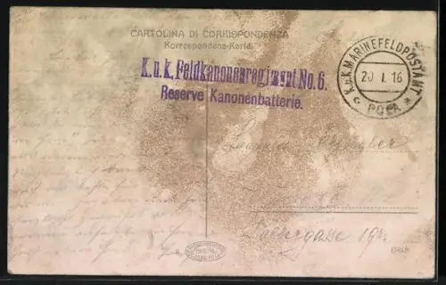 AK Pola, Riva, Stabsgebäude