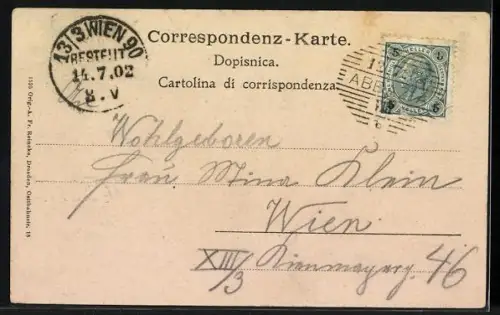 AK Abbazia, Strand bei Villa Neptun