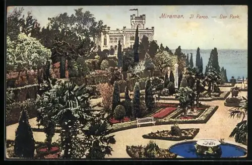 AK Trieste, Miramar, Der Park
