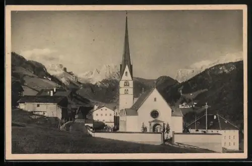 AK St. Christina in Gröden, Partie an der Kirche