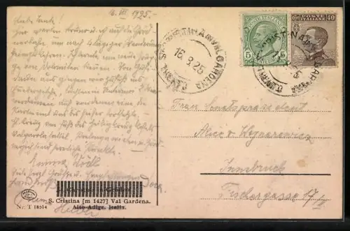 AK St. Christina in Gröden, Partie an der Kirche