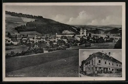 AK Gurk, Erian`s Gasthof, Ortsansicht