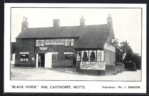AK Caythorpe, Black Horse Inn, Proprietress Mrs. F. Branston