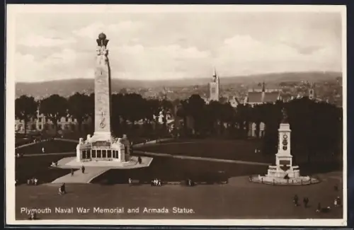 AK Plymouth, Naval War Memorial and Armada Statue