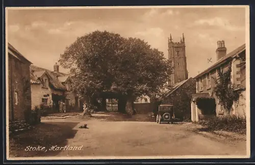 AK Stoken /Hartland, Big Trees and View of the Church
