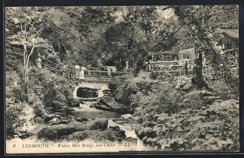 AK Lynmouth, Waters Meet Bridge and Chalet