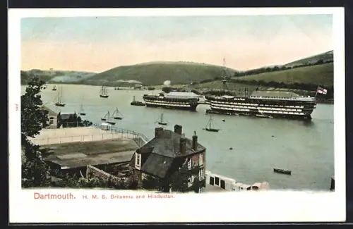 AK Dartmouth, H. M. S. Britannia and Hindustan