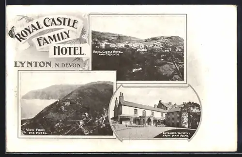 AK Lynton /N. Devon, Royal Castle Family Hotel and Grounds, View from the Hotel