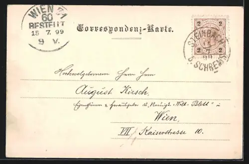 AK Schrems, Totale, Obelisk und Hamerlings-Denkmal