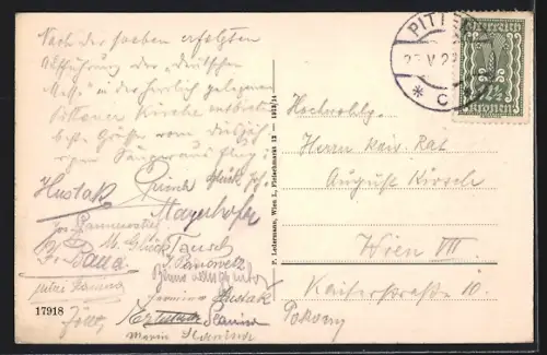 AK Pitten /N.-Ö., Gesamtansicht aus der Vogelschau