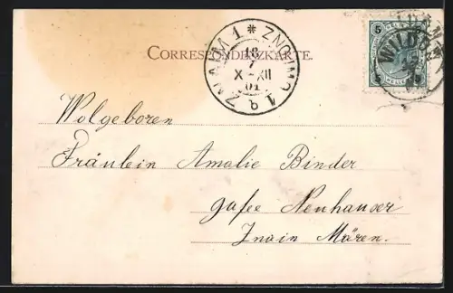 AK Wildon, Totalansicht mit Gewässser und Blick ins Land