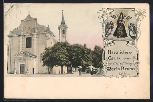 AK Maria Brunn, Wallfahrtskirche, Gnadenbild